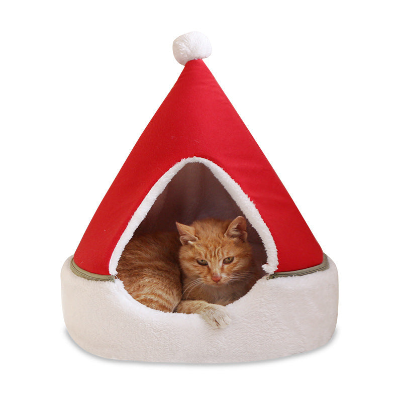 Christmas Tree Cat Litter Box Covered Pet Litter House with Door