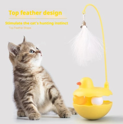 Interactive Duck Cat Toy Stick Lightweight Kitten Toy Washable Indoor Outdoor