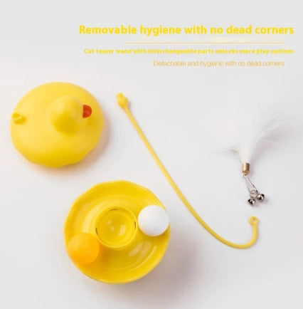 Interactive Duck Cat Toy Stick Lightweight Kitten Toy Washable Indoor Outdoor