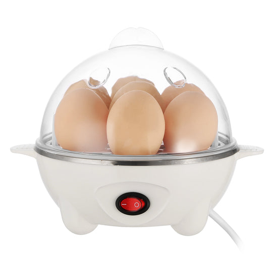 1Pc Electric Egg Cooker For Daily Breakfast Preparation 7-Capacity Hard-Boiled Egg Maker With Auto-Off Measuring Cup For Hard Boiled Steamed Vegetables Seafood Dumplings