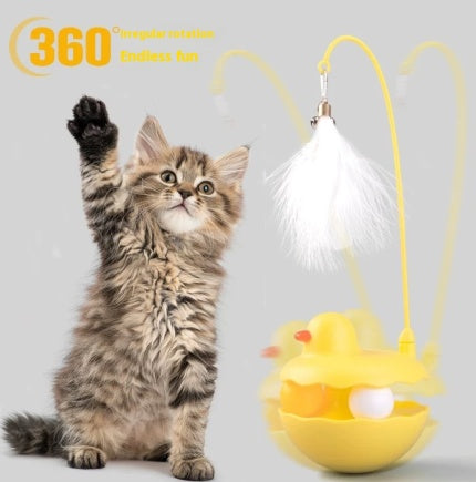 Interactive Duck Cat Toy Stick Lightweight Kitten Toy Washable Indoor Outdoor