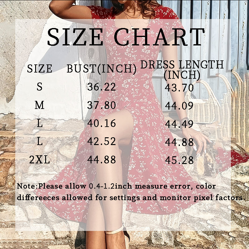 Floral Maxi Dress for Women - Button Up Split Bohemian Beach Dress | AL Hussain