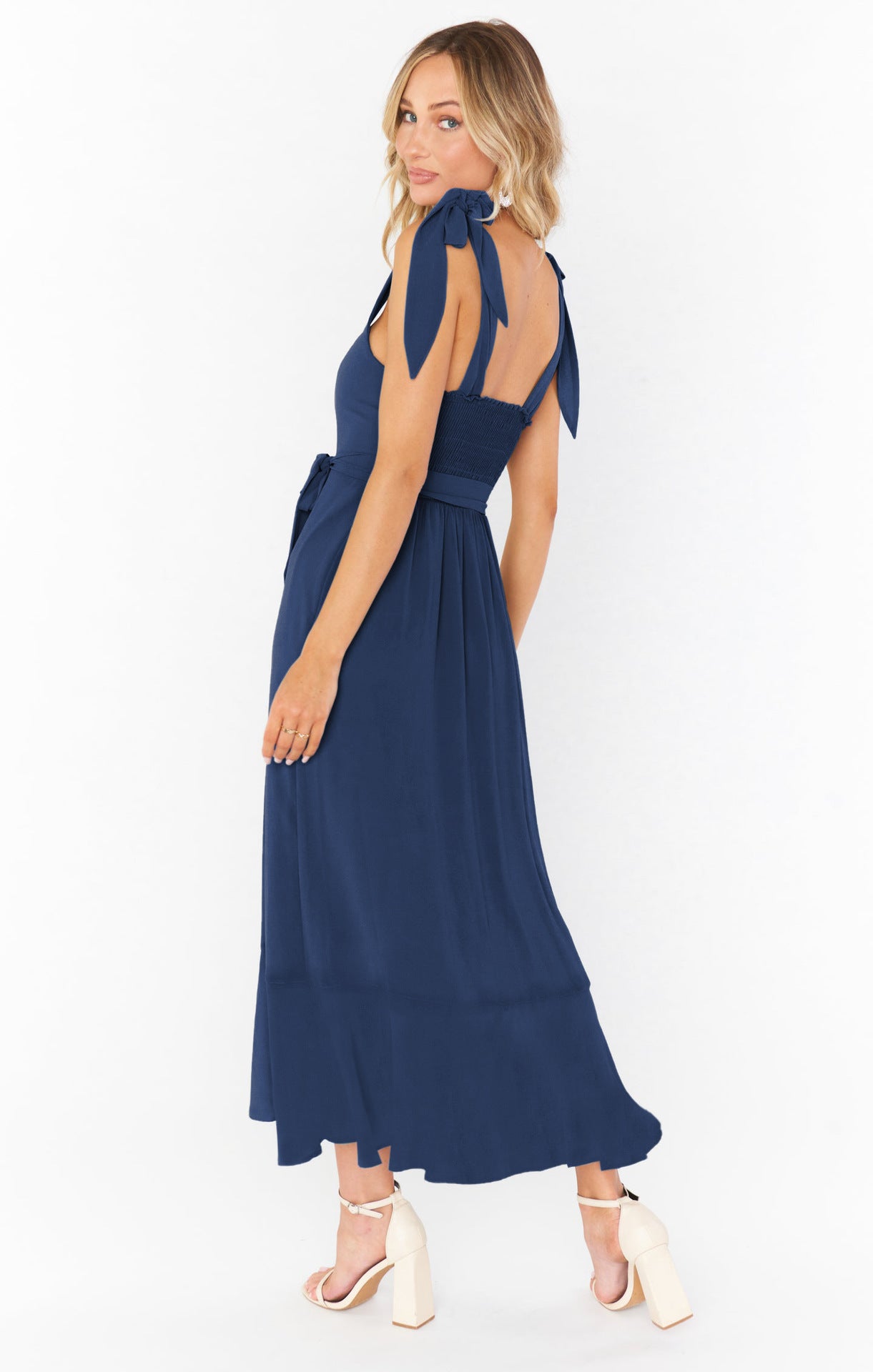 Suspender Split Dress for Women - Lace-Up Ruffled Summer Beach Dress | AL Hussain