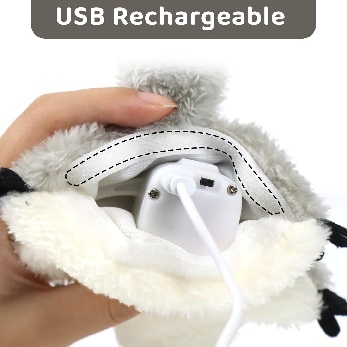Interactive Catnip Toy Flapping Squirrel Rechargeable Touch Activated Cat Toy
