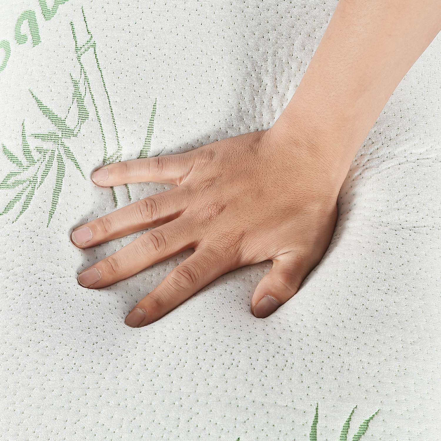 2Pcs Or 1Pcs Bamboo Memory Foam Pillow Hypoallergenic Bed Pillow For Head Neck Rest Sleeping Shredded Pillow Washable Cover Queen Size Pillow