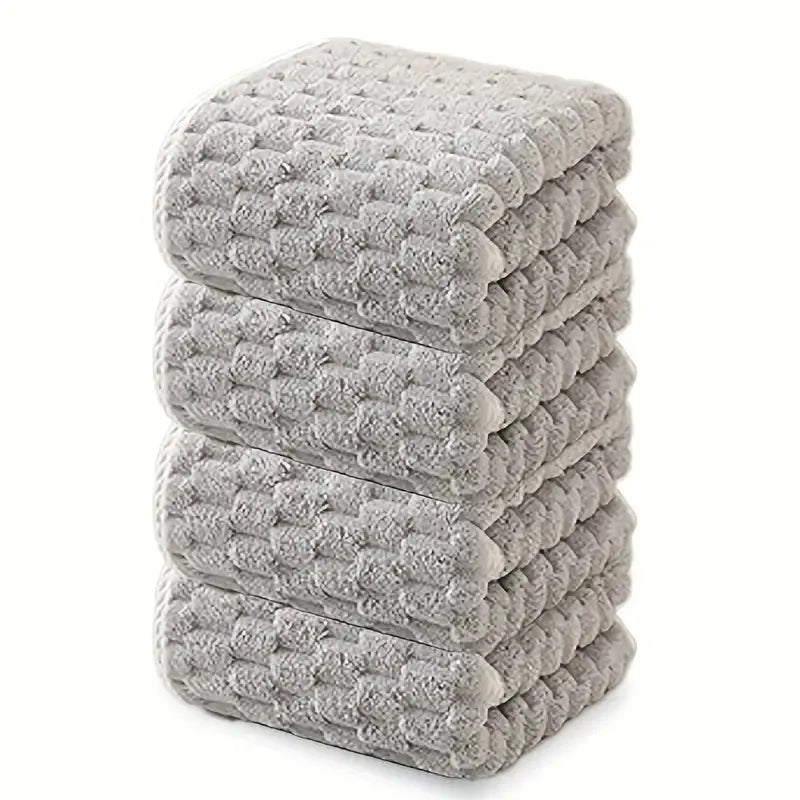 Waffle Ultra-soft Bath Towel 4-1pc, Super Absorbent And Quick-drying Adult Ultra-fine Fiber Towel, Quick-drying Textured Towel, Soft Spa And Fitness Travel Towel, Durable, Suitable For Daily Use
