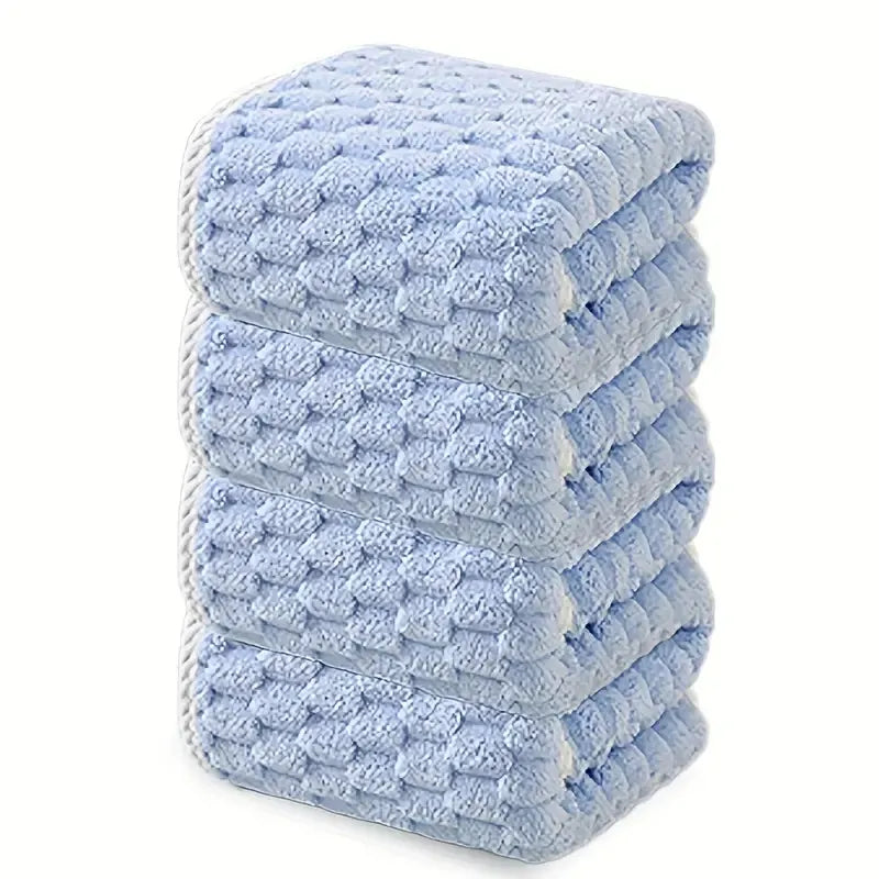 Waffle Ultra-soft Bath Towel 4-1pc, Super Absorbent And Quick-drying Adult Ultra-fine Fiber Towel, Quick-drying Textured Towel, Soft Spa And Fitness Travel Towel, Durable, Suitable For Daily Use