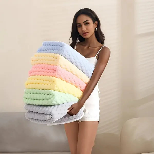 Waffle Ultra-soft Bath Towel 4-1pc, Super Absorbent And Quick-drying Adult Ultra-fine Fiber Towel, Quick-drying Textured Towel, Soft Spa And Fitness Travel Towel, Durable, Suitable For Daily Use